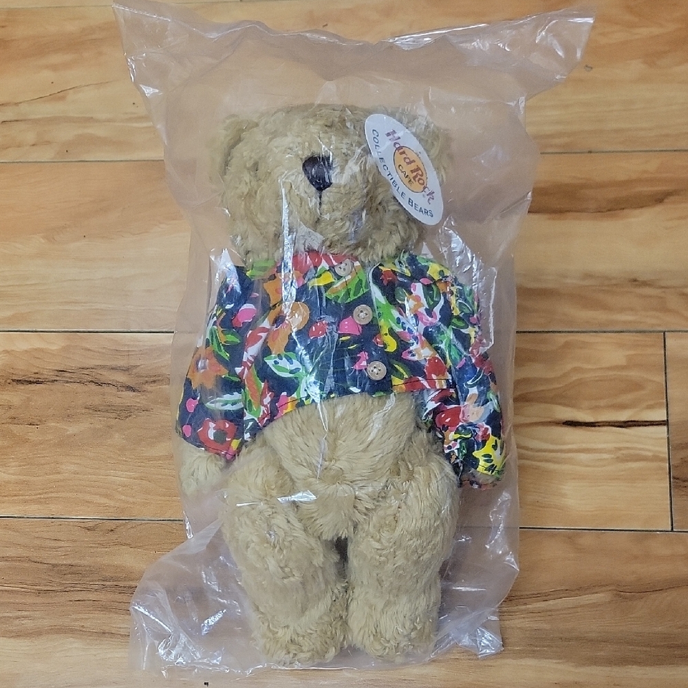 Hard Rock Cafe St. Thomas Stuffed Collectible Bear NEW In Plastic Package